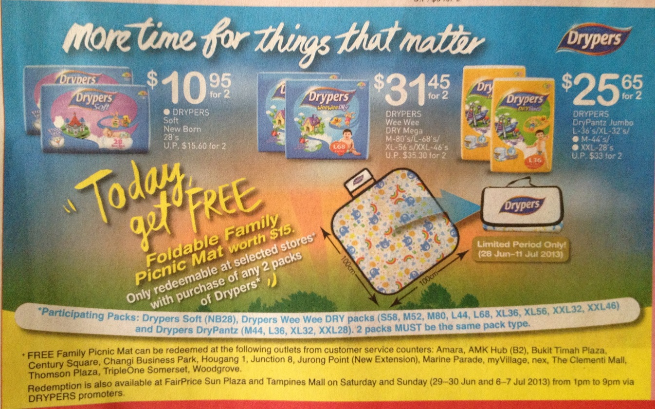 diaper promotion in Singapore-Pampers promotion,huggies promotion,merries promotion,drypers promotion,mamypoko promotion and petpet promotion