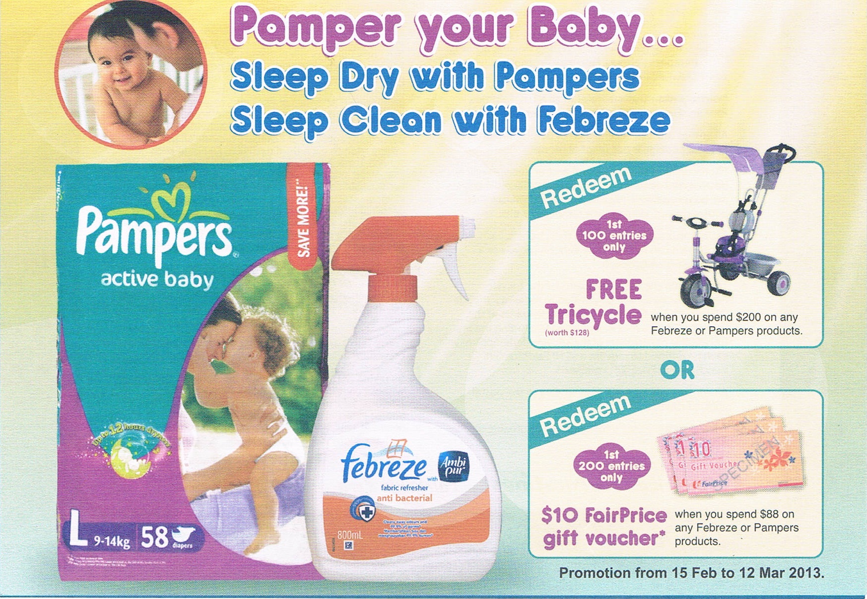 baby milk promotion in Singapore, baby diaper promotion in Singapore
