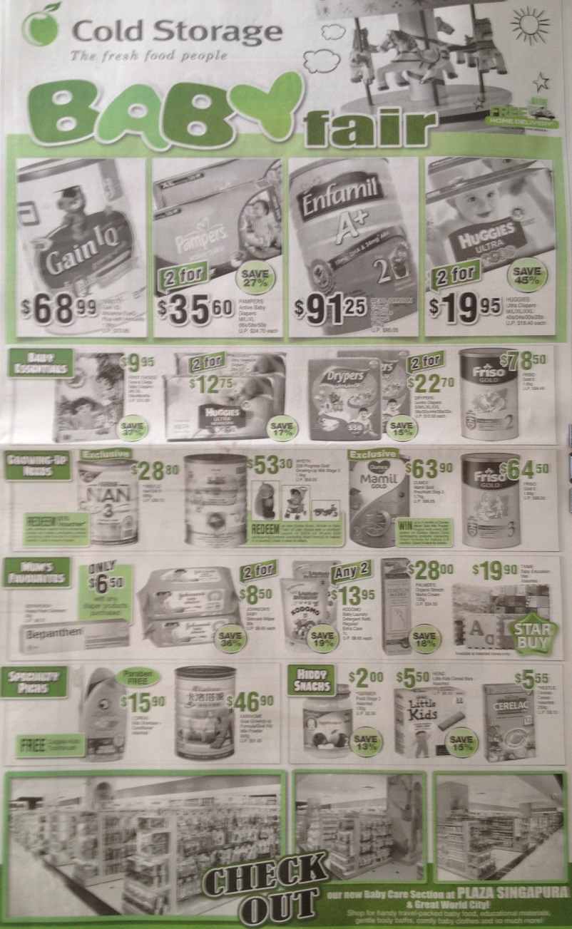baby milk promotion in Singapore, baby diaper promotion in Singapore