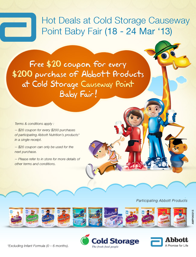 baby formula milk promotion in Singapore-Abbott promotion, similac promotion, gain IQ promotion, Friso promotion, Enfa promotion, S26 promotion, Dumex promotion, Nestle Nan promotion