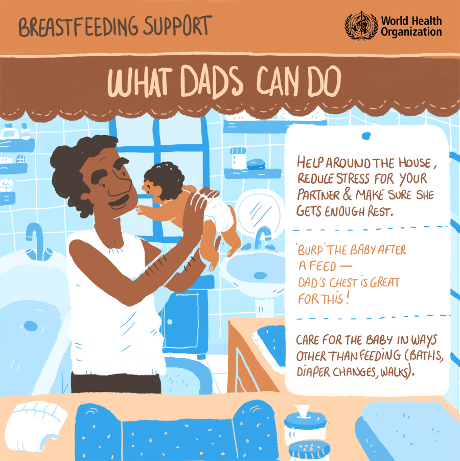 how dad can support breastfeeding