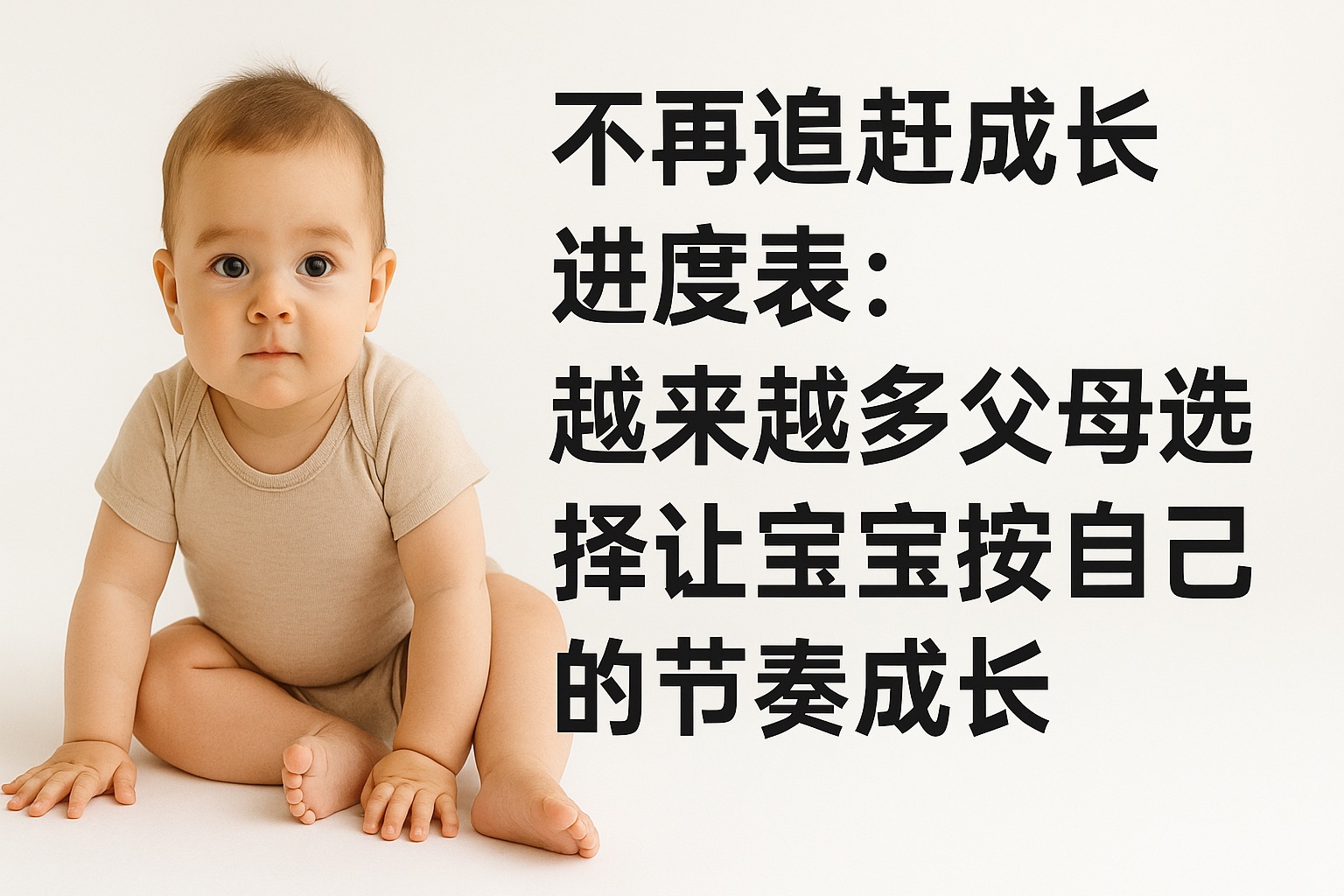 不再追赶成长进度表：越来越多父母选择让宝宝按自己的节奏成长/