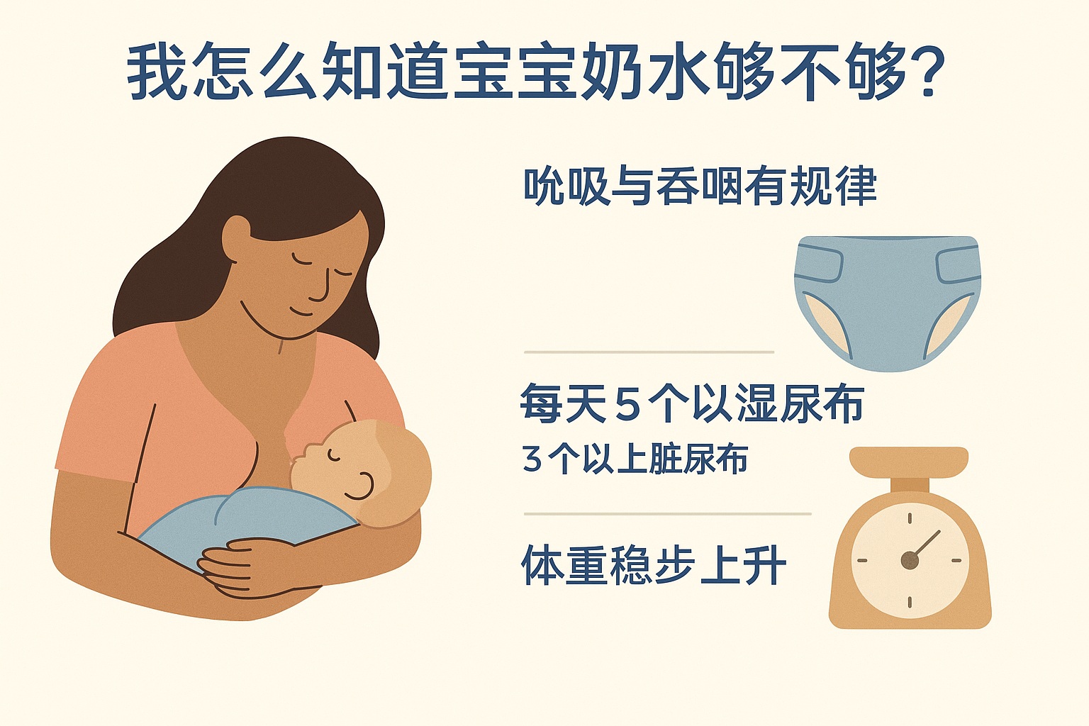 如何判断宝宝有没有吃饱母乳？/