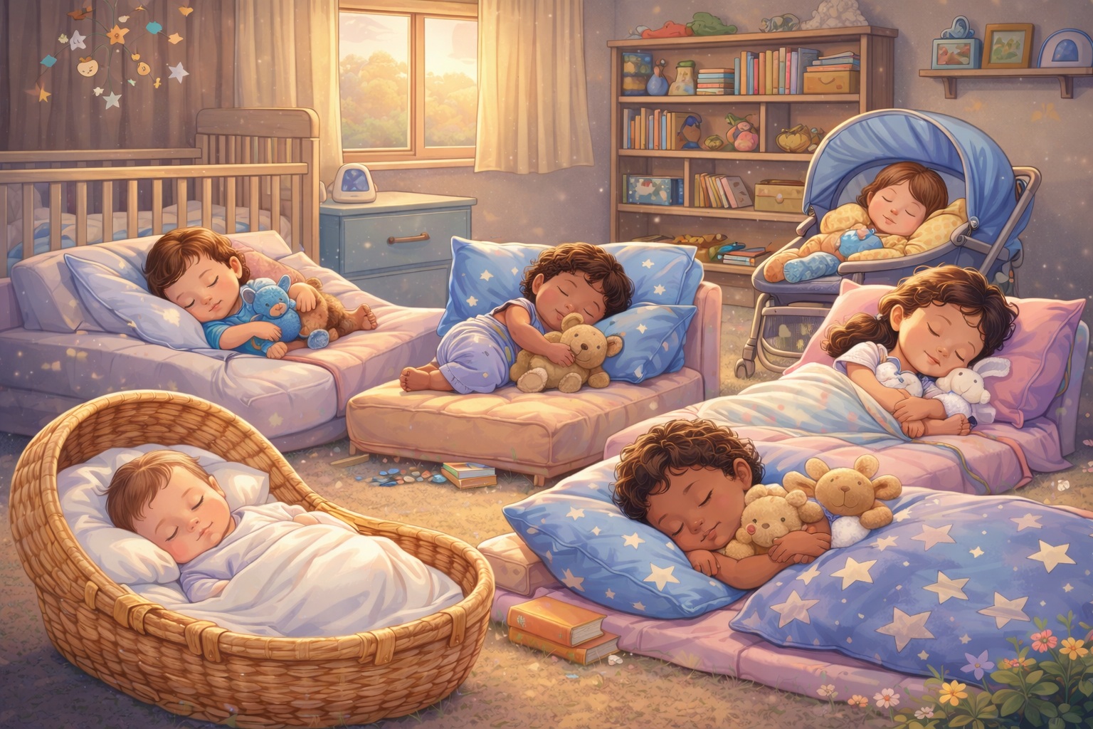  A practical age-by-age guide to children’s sleep needs (0–12 years): total daily sleep, nap totals, wake windows, and realistic bedtime windows—plus FAQs for parents.