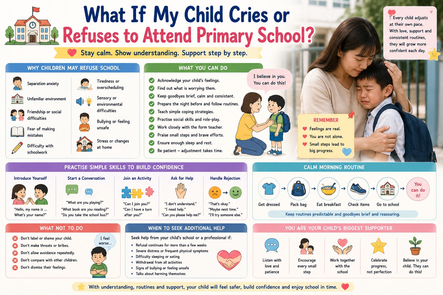 What If My Child Cries or Refuses to Attend Primary School?