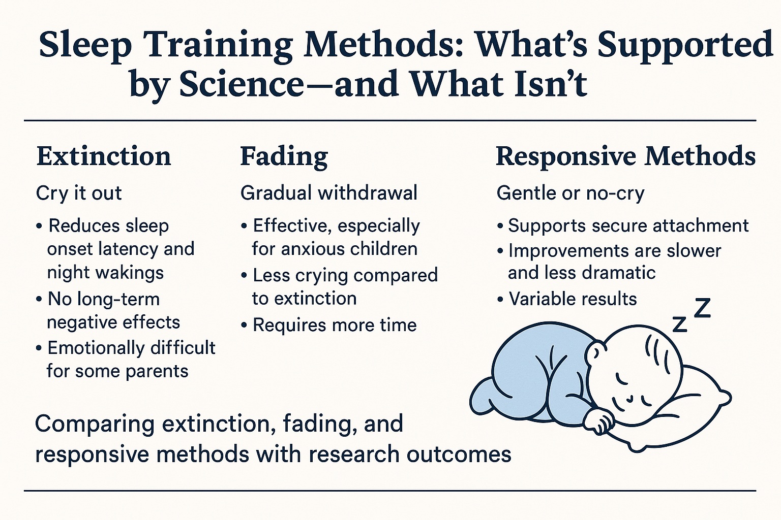 Sleep Training Methods: What is Supported by Science and What Is not