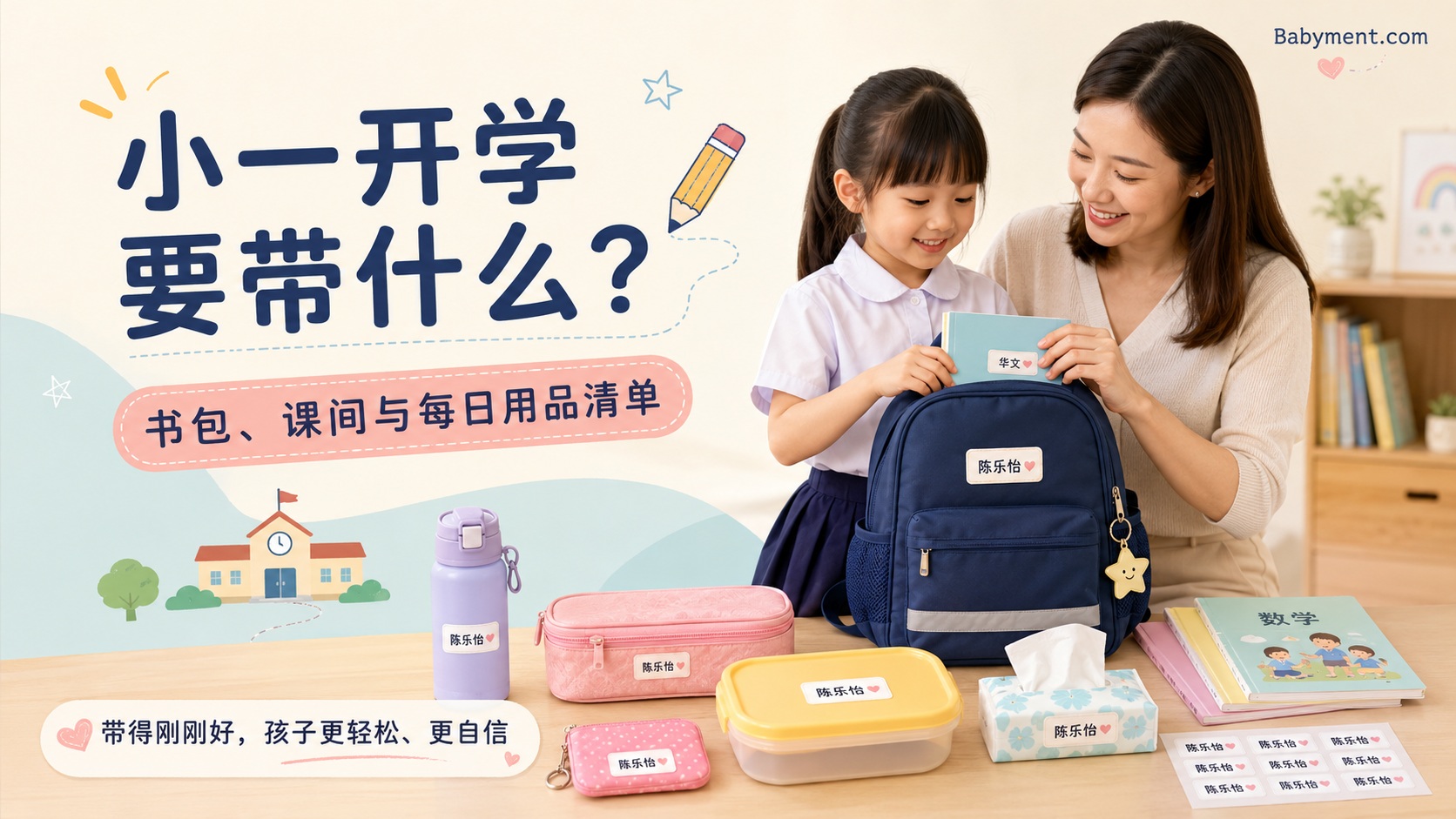 小一开学要带什么？书包、课间和每日用品清单