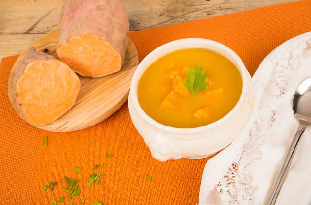 Sweet potato soup for 8 months to 10 months old baby